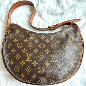 LOUIS VUITTON VINTAGE BROWN MONOGRAM CROISSANT MM BAG